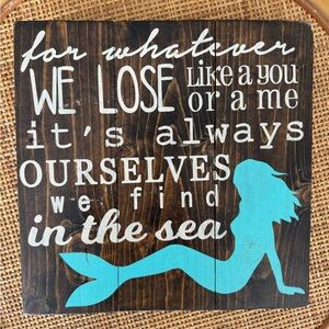 Mermaid Quote Wooden Wall Art/ Trivet